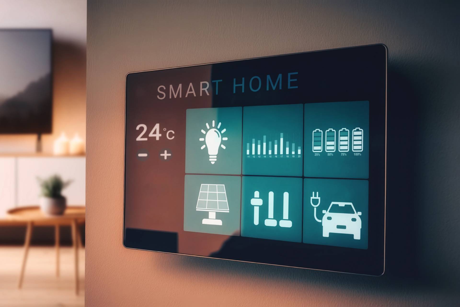 smart screen with smart home with modern living ro 2023 05 05 03 00 11 utc